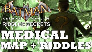 Batman Arkham Asylum Medical Building Secret Map Location and Riddle Solutions [upl. by Luz]