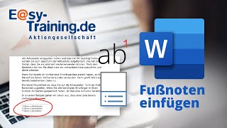 Microsoft 365  Word  Fußnoten einfügen [upl. by Kaiser]