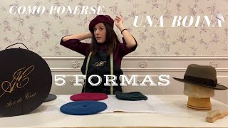 COMO PONERSE UNA BOINA  5 FORMAS DE LLEVARLA CON ESTILO [upl. by Nyleuqcaj]