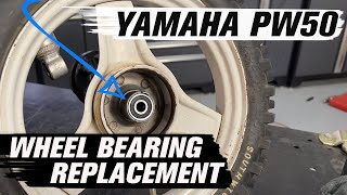 How To Replace Front Wheel Bearings on a Yamaha PW50 [upl. by Stevens]