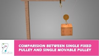 COMPARISON BETWEEN SINGLE FIXED PULLEY AND SINGLE MOVABLE PULLEY [upl. by Adnuahsar63]