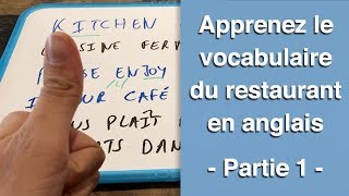 Apprenez le vocabulaire du restaurant en anglais  partie 1 [upl. by Lig709]