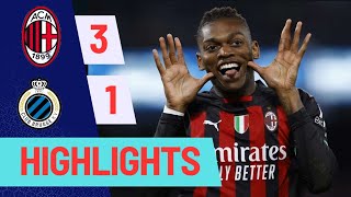 Ac Milan Vs Club Brugge 31  All Goals Highlight Today Match  UEFA Champions League [upl. by Fatimah]