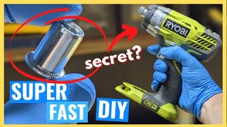 DIY RivNut with a DRILL  How To Nutsert Rivet Nut DIY without tool [upl. by Adla]