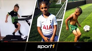 LaufbandMessi TottenhamWunderkind geht im Netz viral  SPORT1 [upl. by Irallih]