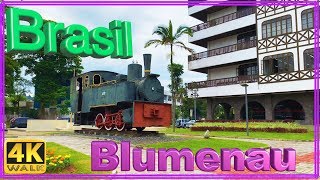 【4K】WALK Blumenau SC walking tour  VIRTUAL TOUR região sul Santa Catarina 4k Brasil 4k documental [upl. by Agosto915]