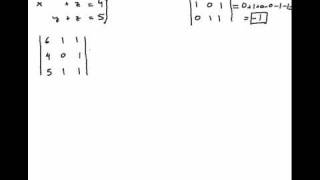 Sistema de ecuaciones 3x3 resuelto por cramer [upl. by Babara229]