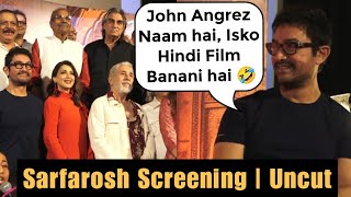 UNCUT Aamir Khan goes all out funny full on comedy at 25 Years of Sarfarosh Screening [upl. by Latif]