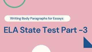 ELA State Test  3rd grade Writing Essay  part 3 [upl. by Lunette]