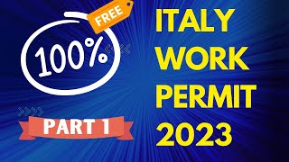 How to apply for a work permit in Italy DECRETO FLUSSI 2023 Part 1 [upl. by Raab237]