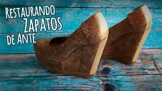 Restaurando Zapatos de Ante o Gamuza  Chuladas Creativas [upl. by Nnylyahs]