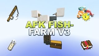 Minecraft  Vollautomatische Fischfarm V3  AFK Fishfarm  Tutorial 110 [upl. by Adnawahs]