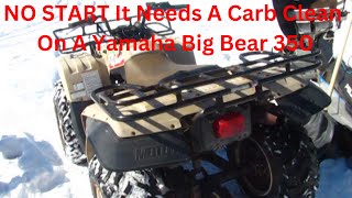 How To Do A Carb Clean On A Yamaha Big Bear 350 [upl. by Anide518]