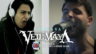 VEIL OF MAYA – Mikasa Cover by Lauren Babic amp Gerard Vachon [upl. by Annayr]