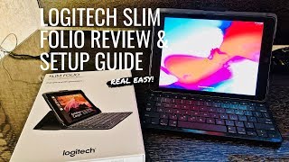 Logitech Slim Folio Keyboard Review amp Setup [upl. by Aihn]