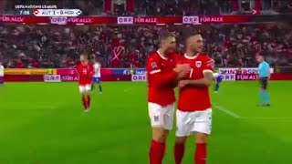 Marko Arnautovic GoalAustria vs Norway 51 All Goals and Extended Highlights [upl. by Ahterod]