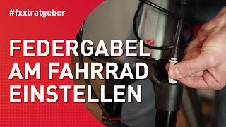 Federgabel am Fahrrad einstellen [upl. by Alket]