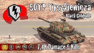 50TP Tyszkiewicza  74K Damage 5 Kills  WoT Blitz Replays [upl. by Akirahc]