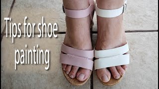 How to Paint Patent Leather Shoes and Sandals  Tips For Beginners [upl. by Anaidiriv]