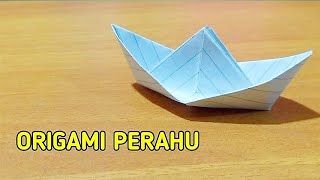 Origami Perahu Cara Buat Perahu dari Kertas [upl. by Ainitsirc]