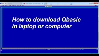 DOWNLOAD QBASIC IN YOUR PC [upl. by Naman]