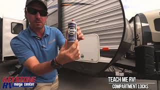 How To Free Up Stuck Compartment Locks  Teach Me RV [upl. by Maddis]