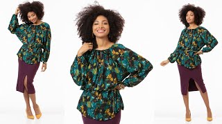 How to Make a PatternFree Bohemian Blouse [upl. by Kreiker810]