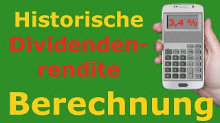 Berechnung  Historische Dividendenrendite Beispiel 3M [upl. by Seiuqram568]