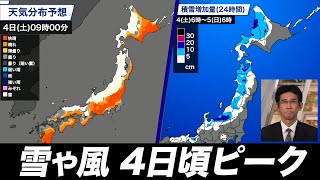 【解説】雪や風はUターンラッシュの4日頃ピーク [upl. by Greenes]