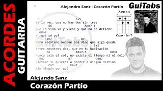 CORAZÓN PARTÍO 💔  Alejandro Sanz  Letras  Acordes GUITARRA 🎸 Karaoke [upl. by Annazor614]