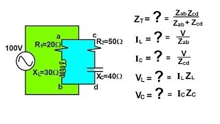 Physics 49 RCL Circuits 12 of 13 Impedance and Parallel Circuits Ex 1 [upl. by Indira]