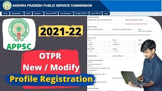 APPSC OTPR  One Time Profile Registration  Step By Step Complete Process  OTPR Registration [upl. by Ecyarg]