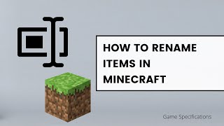 How to Rename a Item to A custom name in minecraft [upl. by Laine]