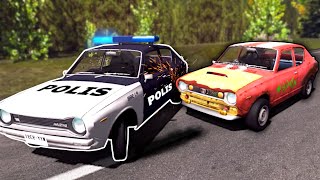 My Summer Car Police Chase in BeamNG Drive Multiplayer [upl. by Jorin]