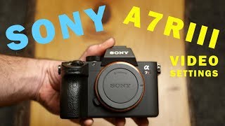 Sony A7R III Settings For Filmmaking [upl. by Tamarah]