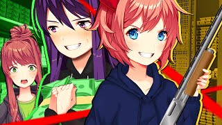 Dokis Rob a Bank💸DDLC Voiced Animation [upl. by Laetitia]