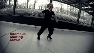 Infamous Skating Clown roller skating [upl. by Nedla]