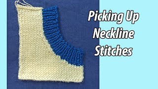 Picking Up Neckline Stitches [upl. by Serilda867]