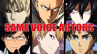 One Punch Man All Characters Japanese Dub Voice Actors Seiyuu Same Anime Characters [upl. by Zeuqram]