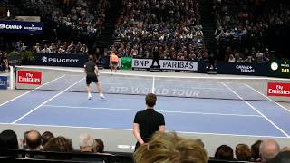 Richard Gasquet vs Jack Sock  Court level view [upl. by Nirot]