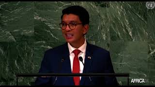 ONU  le président Malgache Andry Rajoelina appelle à la restitution des îles Éparses [upl. by Christen]