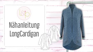 Nähanleitung LongCardigan  einen langen Strickmantel nähen [upl. by Blackmore571]