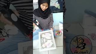 Ngpres bingkai diy kreasiflanel handmade kerajinanflanel fypシ゚viral [upl. by Lucine]