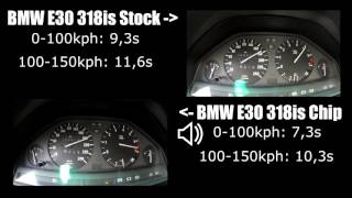 E30 318is Acceleration comparison 0200 after Chiptuning [upl. by Wing558]