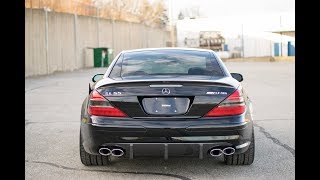 Mercedes Benz SL55 AMG custom exhaust preview Cold start revs tunnel runs [upl. by Eldwen]