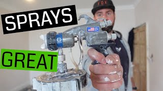 How to use a HVLP Spray Gun  Zinsser BIN Shellac Primer  Graco 95 HVLP Finish Pro [upl. by Zaneski762]