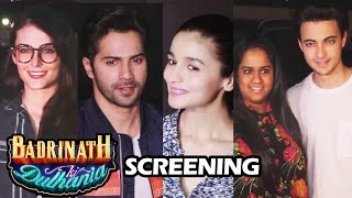 Badrinath Ki Dulhania Screening  Full HD Video  Varun Alia Arpita Mandana [upl. by Neelrad]