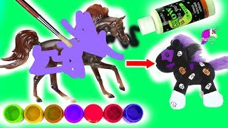 DIY Custom Halloween GLOW IN THE DARK Boo Horse Easy Craft Makeover Paint Video [upl. by Lleze]