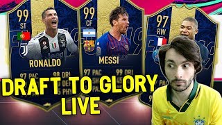 TEAM OF THE YEAR RONALDO 99  MESSI 99  MBAPPE 97 Draft To Glory 4 FIFA 19 [upl. by Ynnel]