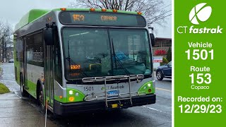 Bus Ride  CTfastrak 1501 on the 153 [upl. by Tlaw]